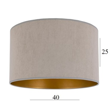 ABAŻUR do lampy podłogowej 14W 40/25 welurowy klosz w odcieniu beżu