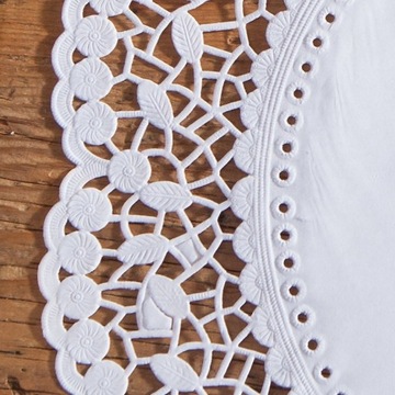 РОЖДЕСТВЕНСКИЕ САЛФЕТКИ, ВЫРЕЗ, БЕЛОЕ КРУЖЕВО, 12 ШТ.