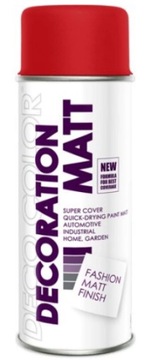 LAKIER MATOWY DECORATION RAL3000 CZERWONY OGNISTY SPRAY