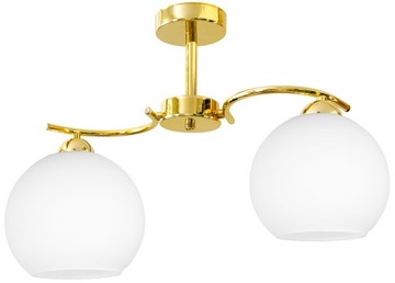 LAMPA WISZĄCA SUFITOWA ŻYRANDOL ZŁOTA KULE LED
