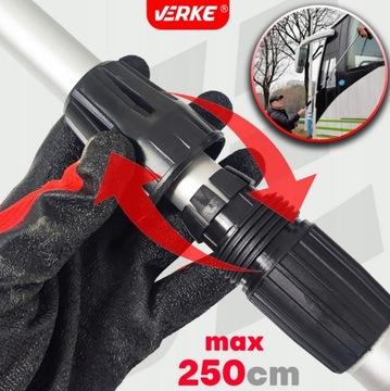 ТЕЛЕСКОПИЧЕСКАЯ ЩЕТКА ДЛЯ МОЙКИ АВТОМОБИЛЕЙ И ФОТОВОЛЬТАИЧЕСКИХ ПАНЕЛЕЙ 250см