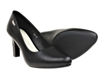 S.LEONE 1459 ВЫСОКИЕ ЖЕНСКИЕ ТУФЛИ D912 МАТОВЫЙ ЧЕРНЫЙ R 38