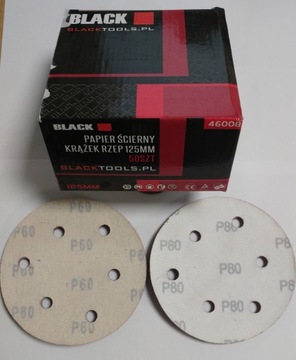 KRĄŻKI ŚCIERNE PAPIER NA RZEP 125 BLACK