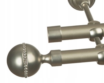 KARNISZ METALOWY Z1913 PODWÓJNY 19+19 mm / 300 cm