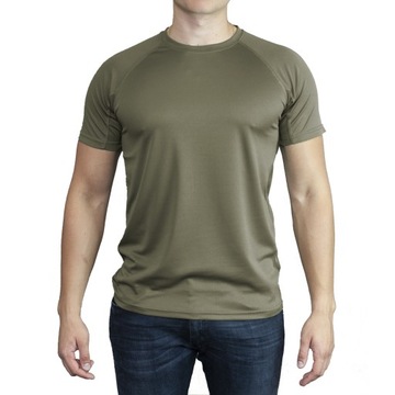 koszulka wojskowa termoaktywna oddychająca khaki t-shirt wojskowy