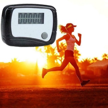 Step Walking Liczniki Czujnik krokomierza Krok czarny