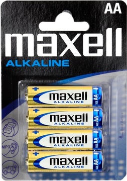 Baterie Alkaliczne AA LR6 1,5 V MAXELL 4 szt.