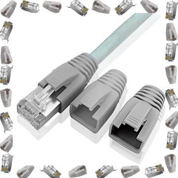 НАБОР ИЗ 10 ШТ. РАЗЪЕМОВ ЭКРАНИРОВАННЫХ FTP STP RJ45 cat 6a 7 УСЛОВИЯ РАЗЪЕМА
