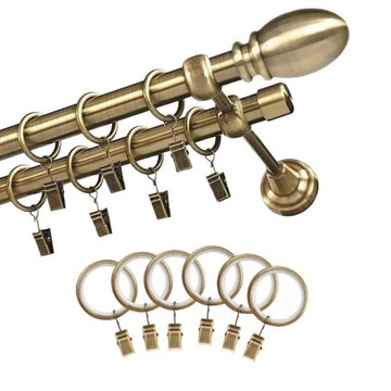 Karnisz podwójny metalowy długość 100 cm / 19 mm