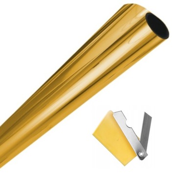 Оконная пленка Зеркало Солнцезащитное Золотое венецианское зеркало 75х300см