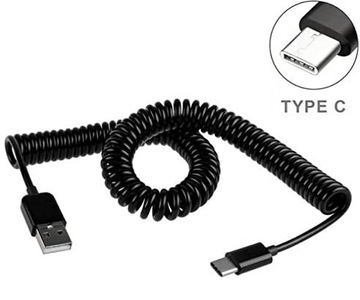 Kabel USB-C 3.1 do USB spręzynowy 3m