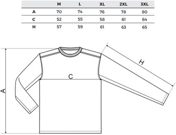 MALFINI LONG SLEEVE 112 koszulka MĘSKA bluzka z długim rękawem 3XL