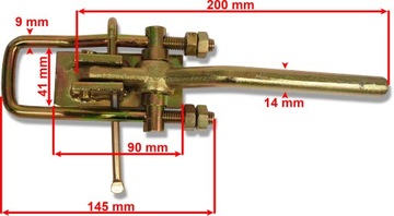 ЗАЖИМ БОКОВОЙ ЗАЖИМ ПРИЦЕПА ЛЕВЫЙ D-35 D-47