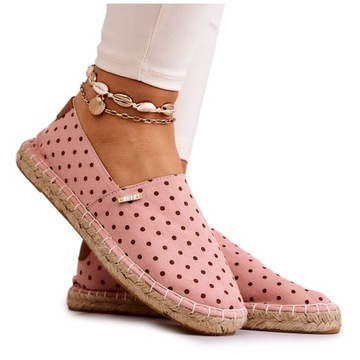 Różowe Tkanina Buty Espadryle Big Star r.36