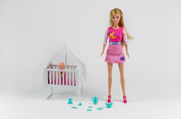 LALKA ANLILY 30 CM. Z BOBASKIEM Lalka mama + akcesoria