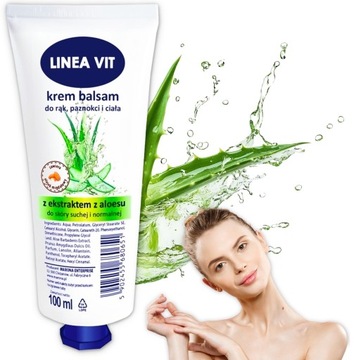 KREM DO RĄK I PAZNOKCI ALOESOWY 100 ml LINEA VIT