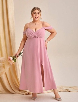 PK70 Sukienka Maxi Rozcięcie SHEIN 3XL