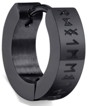 Nordycki Kolczyk do Ucha Viking HUGGIE Okrągły Ze Stali Punk Gothic