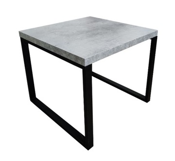 Stolik kwadratowy LOFT beton nogi czarne metalowe