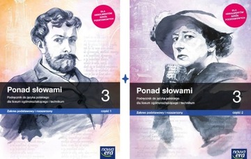 Ponad słowami 3 podręcznik cz 1 i 2 kpl Nowa Era 2021 Wwa