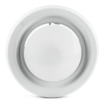 Анемостат Click-Clack с рамкой fi 125, белый AVM125