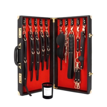 Zestaw seksu BDSM Wysoki Materiał PU 10 sztuk