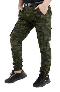 МУЖСКИЕ ДЖОГГЕРЫ-КАМУФЛЯЖНЫЕ ДЖИНСЫ ЗЕЛЕНЫЕ, размер 37