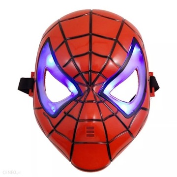 maska SPIDERMAN ŚWIECĄCA kostium CZŁOWIEK PAJĄK
