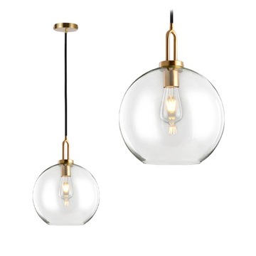 LAMPA SUFITOWA WISZĄCA SZKLANA KULA 20CM