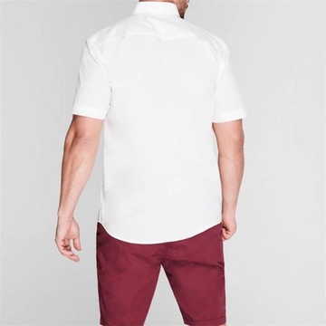 Biała koszula z krótkim rękawem Pierre Cardin, Rozmiar L