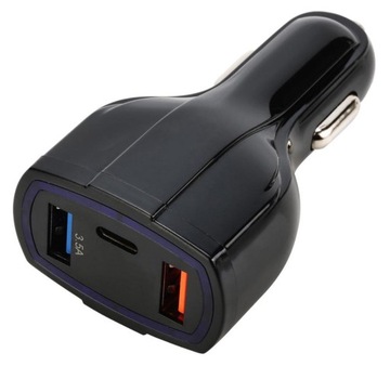 АВТОМОБИЛЬНОЕ ЗАРЯДНОЕ УСТРОЙСТВО PLS34E КК 3.0 ТИП-C 2xUSB