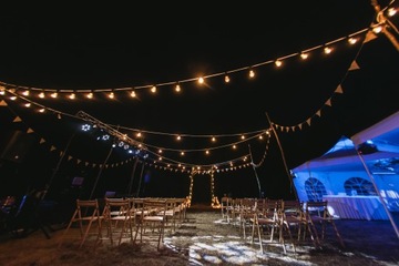 Конец шнура гирлянды