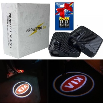 2X KIA LED LOGO PROJEKTOR DO AUTA WSZYSTKEI MODELE ŚWIATŁO HOLOGRAM HD