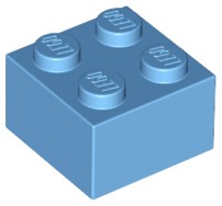 20 sztuk LEGO Klocek 2x2 Medium Blue 3003 NOWY