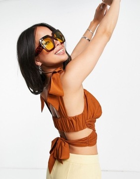 TOPSHOP КОРИЧНЕВЫЙ ПЛАН СВОБОДНЫЙ ТОП 42 1VAL