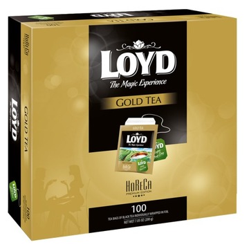 Czarna Herbata w Kopertkach Horeca Gold Tea Duże Opakowanie 100T LOYD