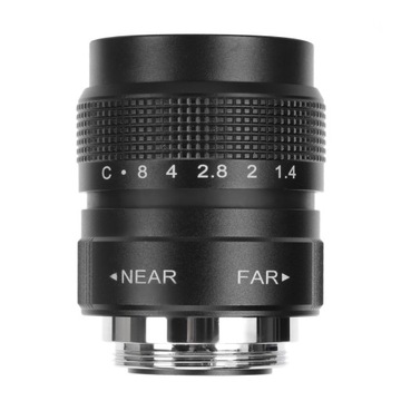 Obiektyw CCTV 25mm F1.4 C Mount do monitoringu w barach i magazynach