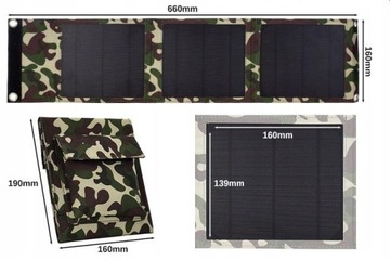 Mata Ładowarka Solarna Słoneczna Turystyczna 10W