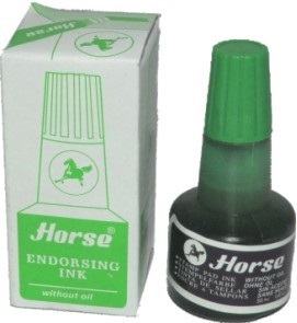 Tusz do pieczątek HORSE TU-003Z 30 ml zielony