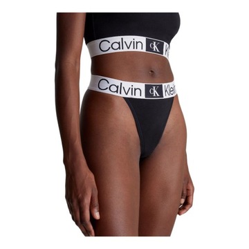 CALVIN KLEIN STRINGI DAMSKIE MAJTKI STRING THONG CZARNE r.S