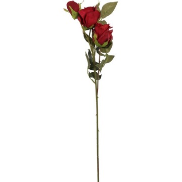 Gałązka 3 róż 65cm czerwony KWIATY SZTUCZNE Goliat