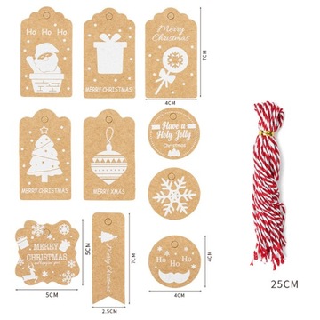 1 комплект рождественских подарочных карт Kraft