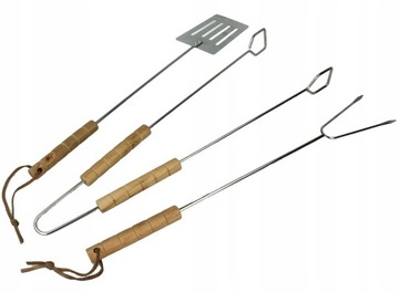 АКСЕССУАРЫ ДЛЯ ГРИЛЯ НАБОР СТОЛОВЫХ ПРИБОРОВ СТАЛЬНАЯ ПОСУДА ДЛЯ ГРИЛЯ, 3 шт.