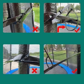 Спринклер на батуте длиной 12 м с регулируемым переключателем и 30 кабельными стяжками