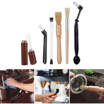 6 наборов щеток для эспрессо, очиститель щеток для кофемашины, кофемолка