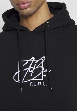 FUBU BLUZA MĘSKA Z KAPTUREM CZARNA BAWEŁNA L