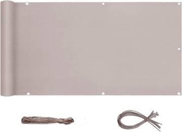 Osłona balkonowa na balkon beżowa taupe 75x300 cm