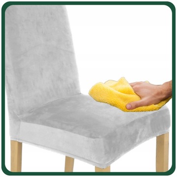 ЧЕХОЛ ДЛЯ КРУГЛОГО СТУЛА, СВЕТЛО-СЕРЫЙ, ЭЛАСТИЧНЫЙ ВЕЛЮР