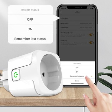 PROGRAMATOR CZASOWY INTELIGENTNE GNIAZDO WiFi SMART TUYA POMARAŃCZOWE WAT