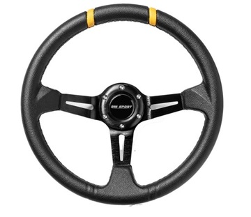 KIEROWNICA SPORTOWA RAJDOWA BM SPORT 350mm SKÓRA